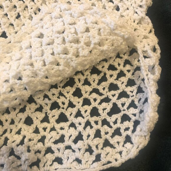 Hand Crochet Peek A Boo LS Top Girls VTG Boho Photo Holiday - Picture 4 of 8